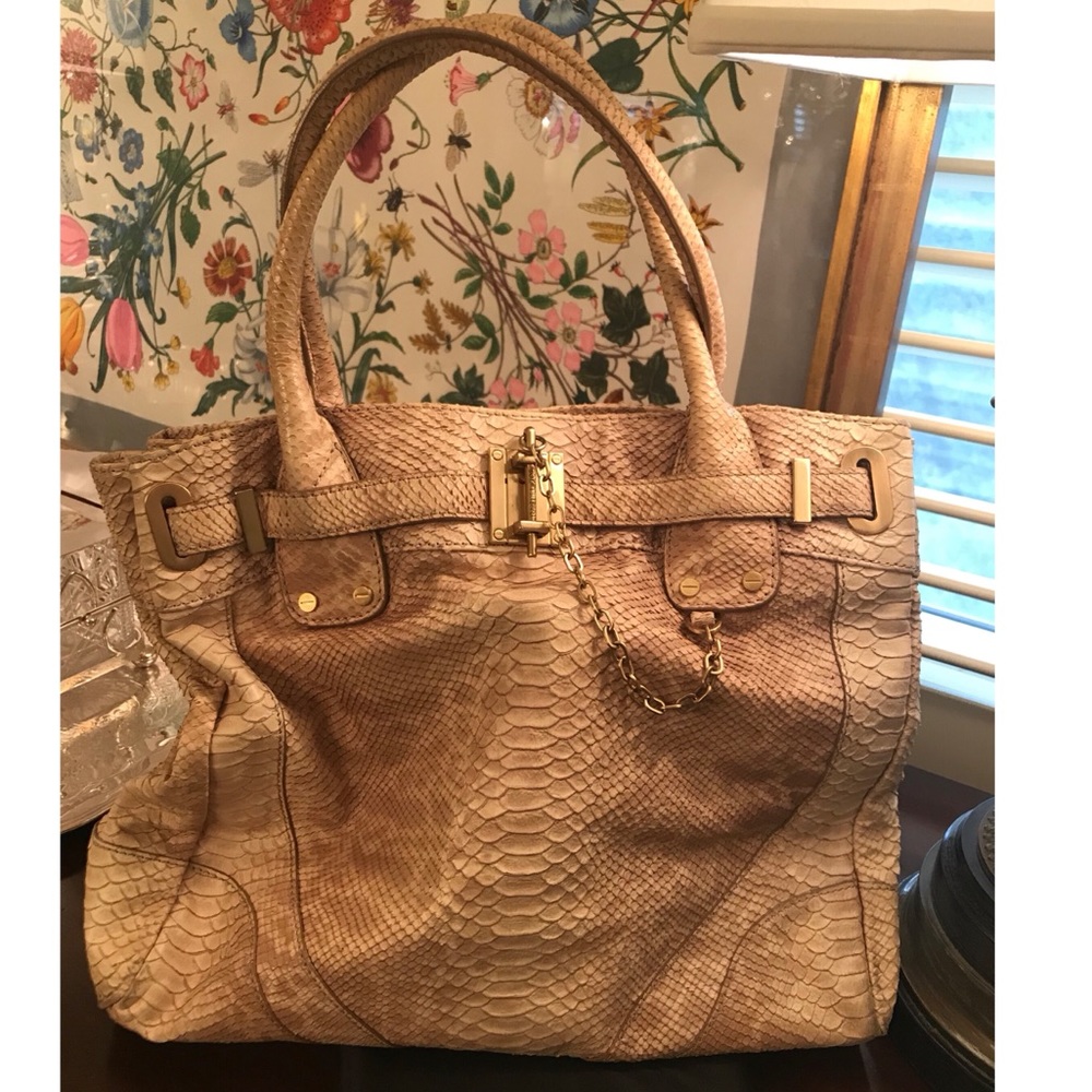 Rachel Zoe Snake Skin Neutral Purse